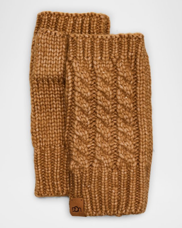 Cable Knit Fingerless Gloves